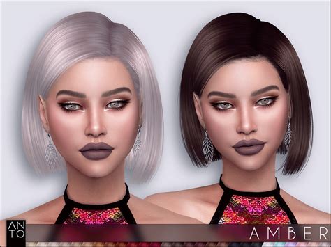 The Sims Resource Amber Hair By Anto Sims 4 Hairs