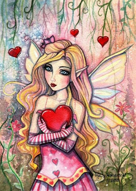 Pin By Tina Thomas On Red Fairy Art Valentine Fairy Fairy Artwork