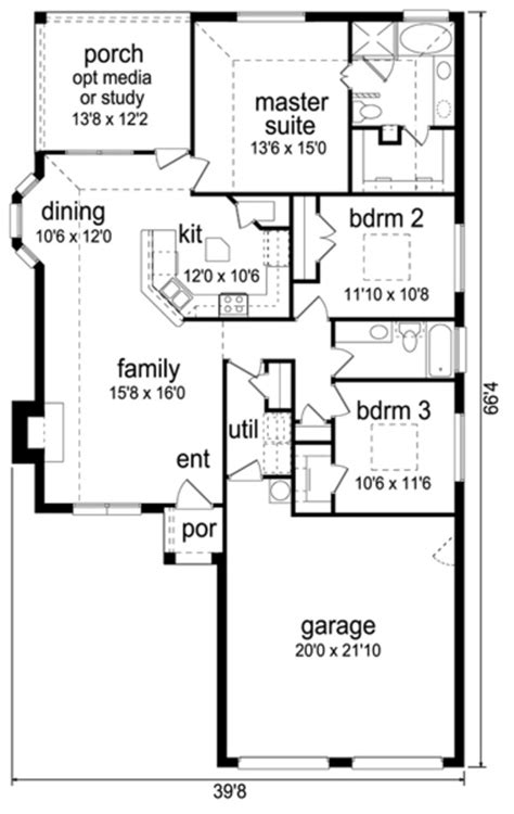 1500 square feet house outlines ordinarily includes a few rooms and covers a solitary story, wiping out the issue of going here and there stairs consistently. Traditional Style House Plan - 3 Beds 2.00 Baths 1500 Sq ...