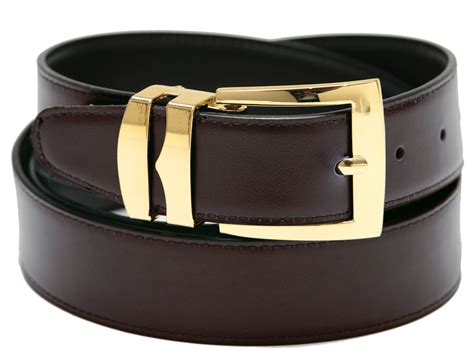 Mens Belt Reversible Wide Bonded Leather Gold Tone Buckle Xl Sizes Ebay