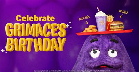 Mcdonalds Celebrating Grimaces Birthday With Purple Milkshakes