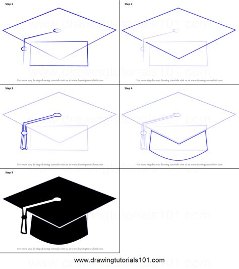 How To Draw A Graduation Cap Printable Step By Step Drawing Sheet