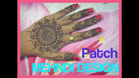 Arabic mehndi seems uniquely beautiful because of the curvy and flowy designing. Patch Mehandi Design | Beautiful Indian Mehndi Designs | 2016 - YouTube