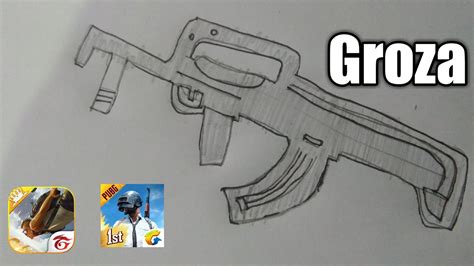 You cant compare a masterpiece to three pieces of common fodder, now can you? How to draw a Groza gun of PUBG and Free Fire (SHN Best ...