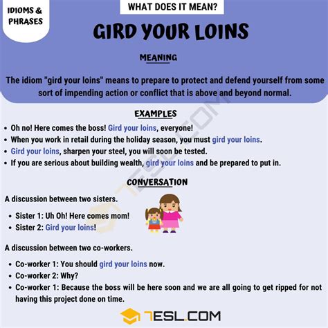Gird Your Loins The Definition Of This Popular Idiomatic Expression 7esl