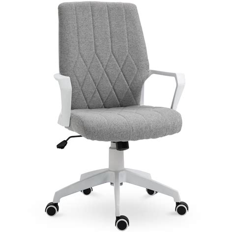 Vinsetto Fabric Ergonomic 360° Swivel Office Chair With Wheels And