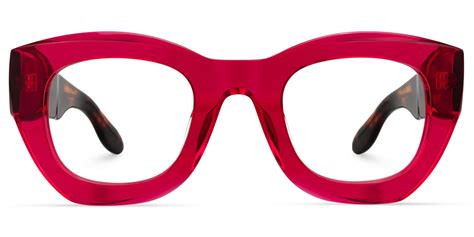 Rectangle Red Eyeglasses