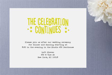 This is the latest you should mail your invitations to give your guests enough time to rsvp and make any travel. Wedding After Party Invitations - Party Invitation Collection