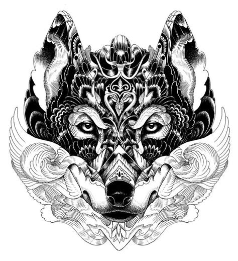 Zentangle Wolf Wolf Head Collection Iain Macarthur Croquis