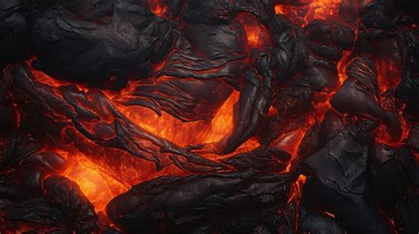 Premium Ai Image A Closeup View Of Molten Lava