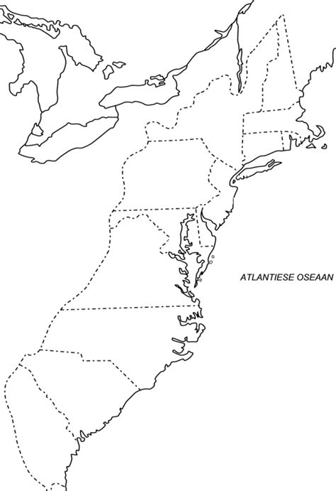 New England Colonies Map Outline