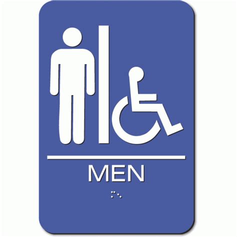 Men Accessible Restroom Sign Ada Sign Factory