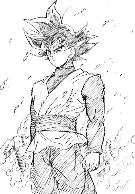 Total Imagen Dibujos De Dragon Ball Super Goku Black Para Colorear My