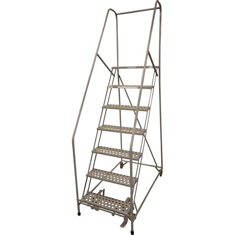 Cotterman Rolling Steel Ladder — 20l X 24w X 70inh Platform Model