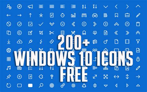 200 Windows 10 Icons Free Download Graphic Design Resources