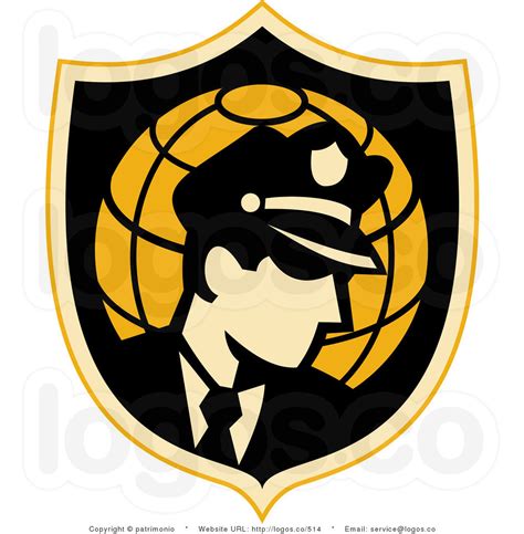 Royalty Free Vector Logo Of A Security Guard Shield By Pat Flickr