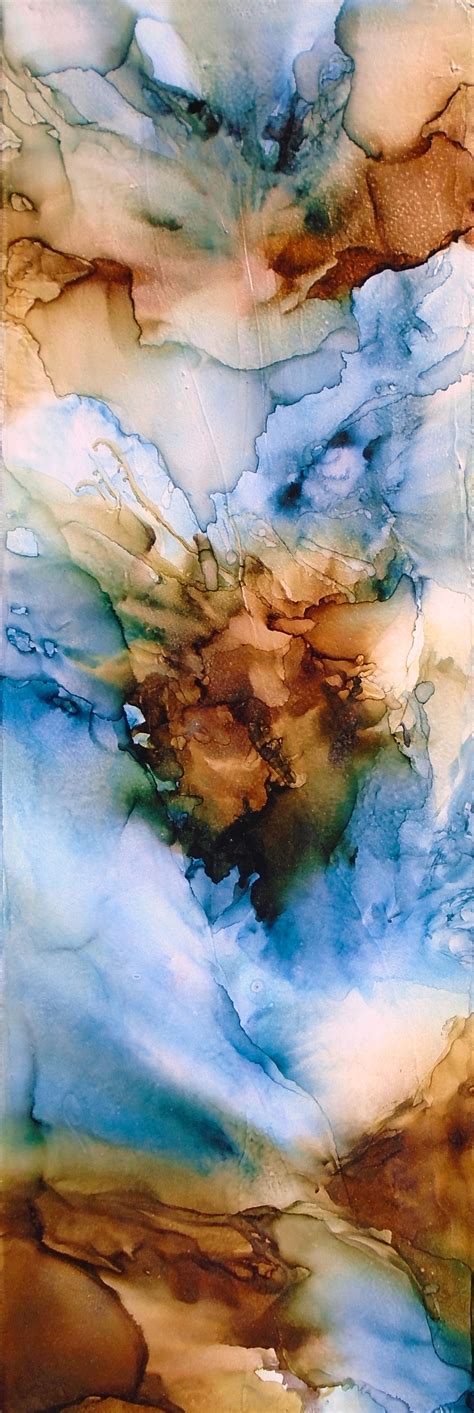 Large Textured Fluid Alcohol Ink Original Painting Zephrest Painting By