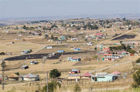 African Village Rural Houses Apartheid Bantustan Kwazulu Natal Near