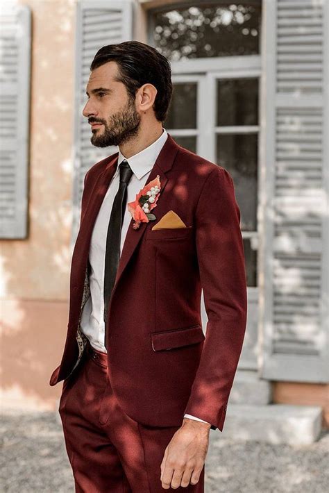 Groom Suits 18 Best Trends For 2024 Faqs Groom Suit Burgundy Suit