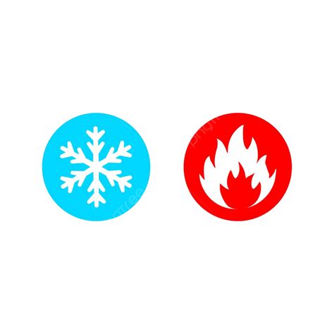 Hot And Cold Clipart Hd Png Hot And Cold Vector Icon Set On White