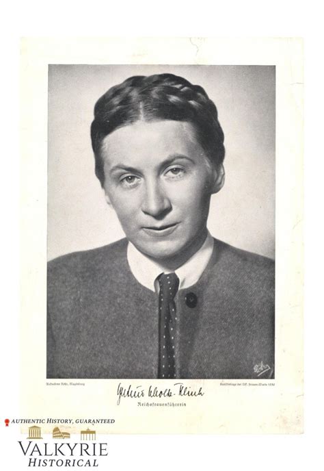 Lot 81 Official Portrait Of Gertrude Scholtz Klink In 1934 Leader Of Ns Women’s League Ns