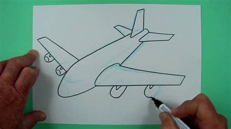 Wie zeichnet man ein Flugzeug? Zeichnen für Kinder - YouTube