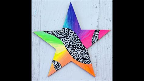 Abstract Star Painting Idea Youtube