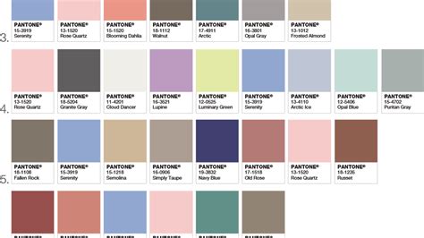 Pantone Color Chart Grey