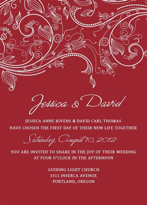 30 Excellent Photo Of Red Wedding Invitations