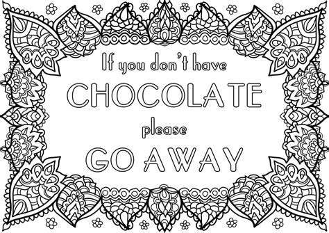 Chocolade Kleurplaten, Teksten, Kleuren