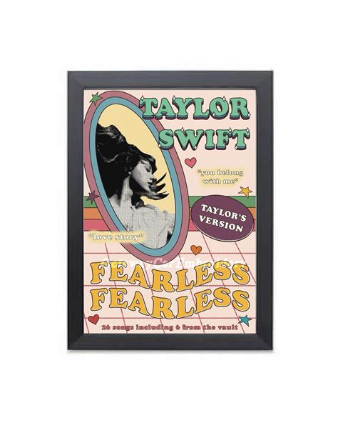 Taylor Swift Fearless Retro Indie Aesthetic Poster Print Etsy Uk