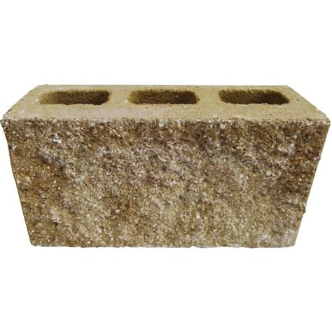 6 In X 8 In X 16 In Yellow Face Concrete Block 66408 The Home Depot