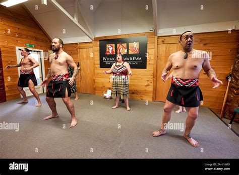 Whakarewarewa Maori Village Haka Traditional Performance Dance Stock