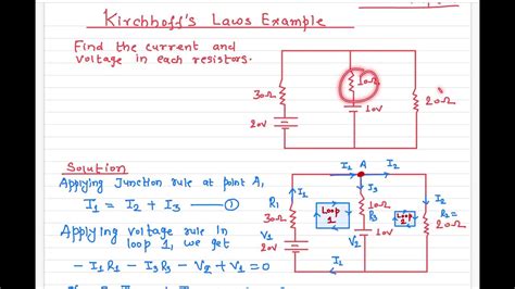 Kirchhoffs Law Example 2 Lecture 11 Youtube