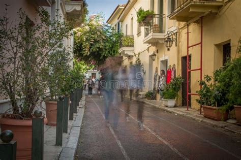 Walk In Historic Neighbourhood Of Athens Plaka Greece On A Beautiful