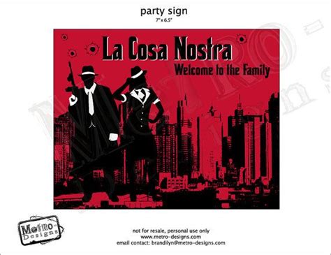 Mobster Party Decorations Gangster Party Mafia Birthday Party Adult