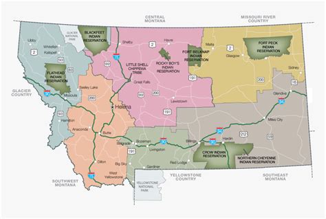 Glacier National Park Map Of Montana Hd Png Download Kindpng