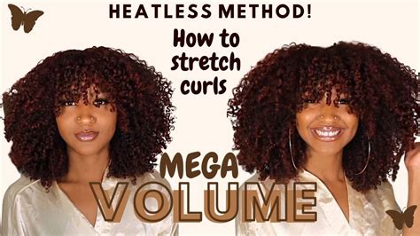How To Stretch Natural Curly Hair Without Heat In 10 Minutes Youtube