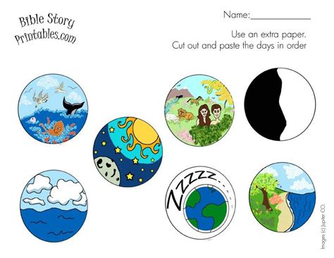 7 days of creation story boards and coloring sheets. Pin by Satin Lenta on сотворение мира | Creation bible ...