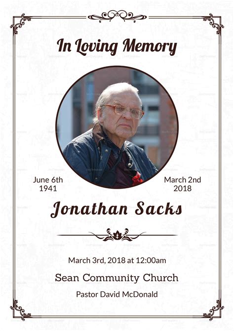 Free Printable Death Announcement Template Free
