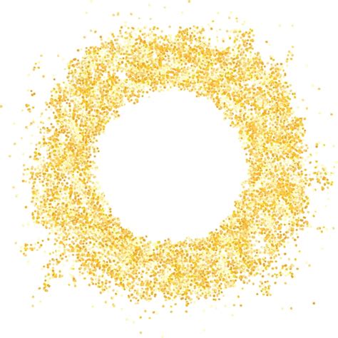 Premium Vector Glitter Gold Rounded Circle Frame