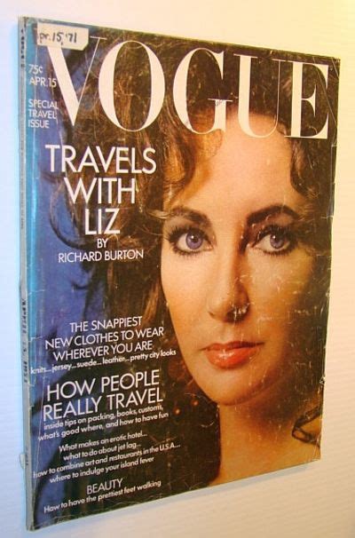 Vogue Magazine Us 15 April 1971 Gorgeous Elizabeth Taylor Cover