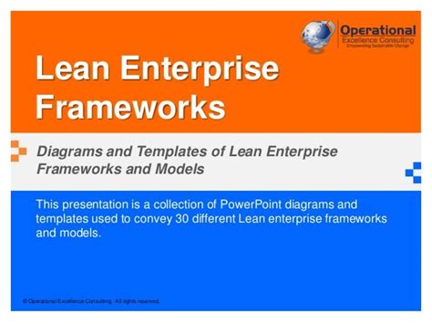 Lean Enterprise Frameworks By Operational Excellence Consulting