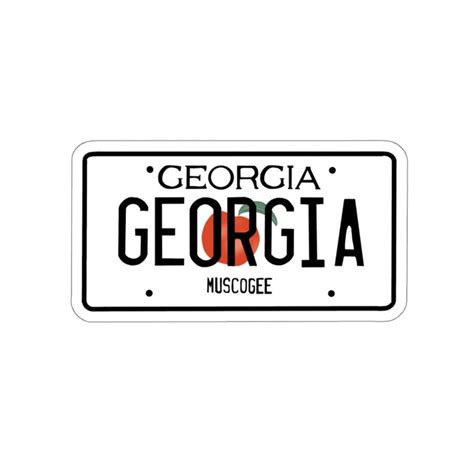 Georgia License Plate Vinyl Decal Georgia Sticker Laptop Etsy