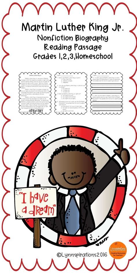 Patrick henry later became a governor of west virginia. This reading comprehension passage about Martin Luther King Jr. for grades 1-3 can be… | Reading ...