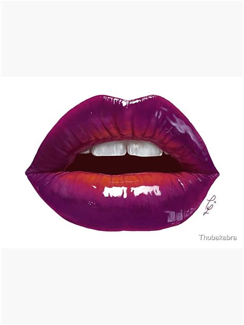Sexy Lips Digital Painting Art Poster For Sale By Thubakabra Redbubble