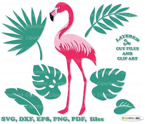 Instant Download Cute Flamingo Svg Cut Files And Clip Art Personal