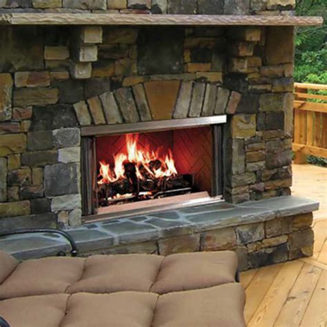 Outdoor Wood Fireplace Indoor Outdoor Wood Burning Fireplaces