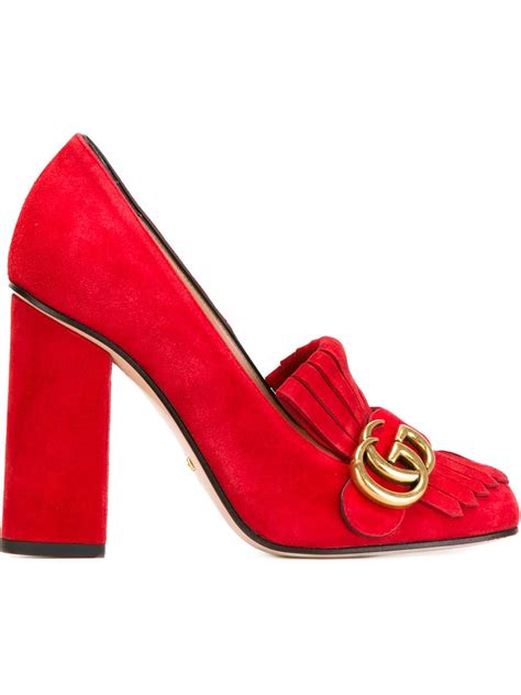 Gucci Shoes With Fringes Details And Double G In Red Lyst