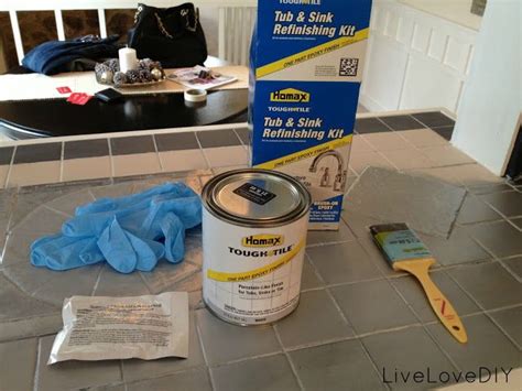 This is a work that takes time and patience and some special tools, but it does not take much expertise. LiveLoveDIY: How To Paint Tile Countertops | Refinishing ...